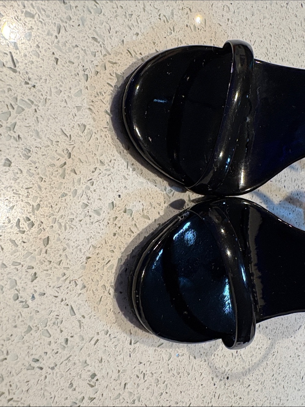 Jeffrey Campbell Black Strappy Mule with Clear Heel - Picture 5 of 10